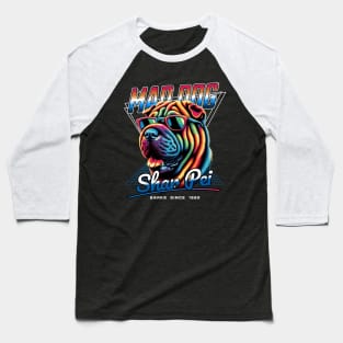 Mad Dog Shar Pei Baseball T-Shirt